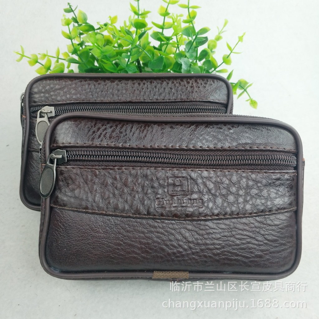 2020 new belt mobile phone bag horizontal waist bag double layer manufacturer in stock 6-inch running river and lake stall belt pack