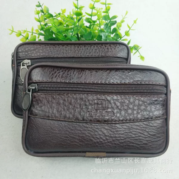 2020 new belt mobile phone bag horizontal waist bag double layer manufacturer in stock 6-inch running river and lake stall belt pack
