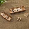 Table retro creative wooden desk calendar, coffee decorations, jewelry