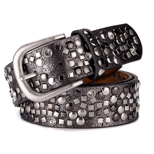 New women's belt Korean style fashion rivet inlaid formal suit pants decorative belt fashion casual trend