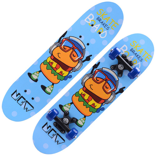 Skateboard for Kids - 4-Wheel Maple Skateboard for Teens - Unisex Dual-Sided Cartoon Skateboard - Model 2406