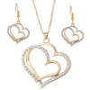 Jewelry, set, accessory, earrings heart-shaped heart shaped, necklace, European style, wedding accessories