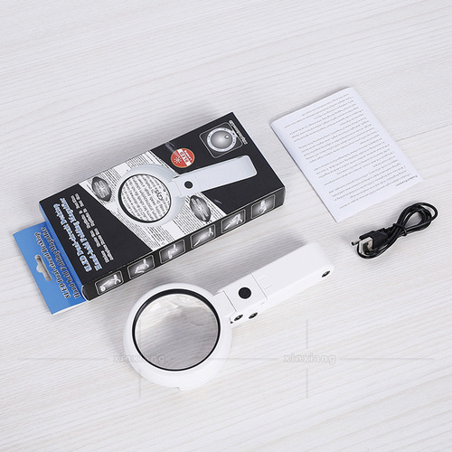 11 times 5 times handheld desktop foldable LED lamp for reading, reading, maintenance, appraisal, collection of jewelry and antiques magnifying glass
