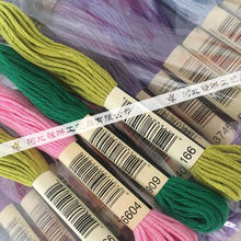 套色系100色绣线金玫瑰纯棉线新疆长绒棉绣花线手工绣线厂家批发