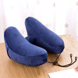 ETRAVEL易旅 H型充气枕便携式午休枕u型枕旅行坐车睡觉颈充气枕
