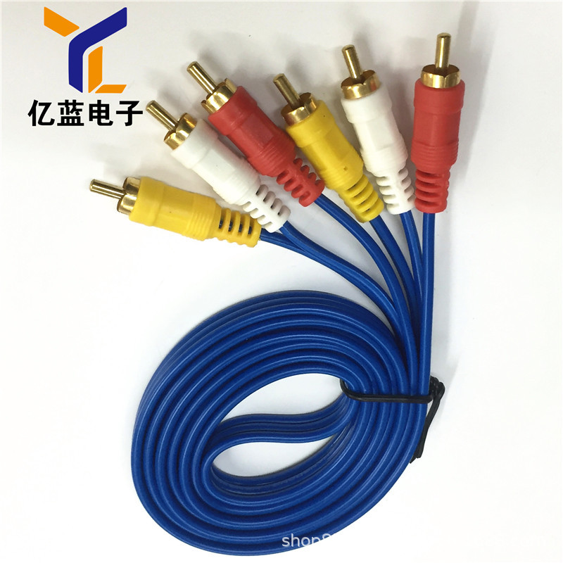 YL厂家直销1.5米3RCA转3RCA莲花线三分三6头视频线DVD线AV连接线