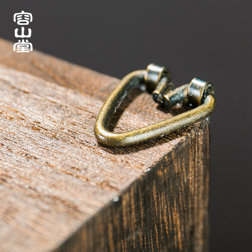 Rongshantang solid wood wall-mounted tea cup rack Chinese small bogu shelf display stand tea set storage cabinet polybogu antique stand