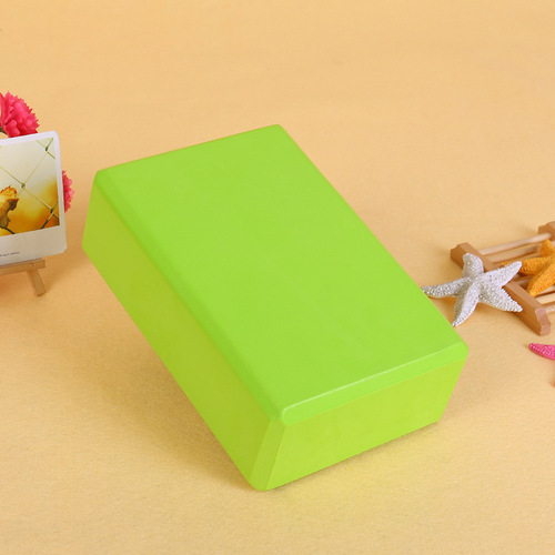 200g hot-pressed solid color exquisite minimalist high-density EVA yoga bricks, colorful cork yoga supplies wholesale