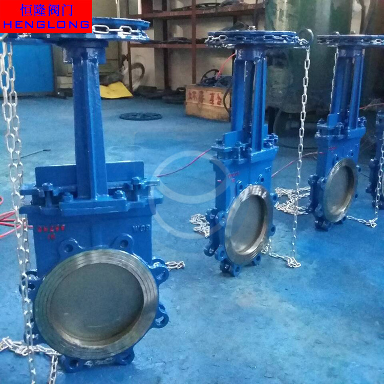 特价批发 PZL43链轮刀闸阀 对夹链轮刀形闸阀 铸钢链轮刀型闸阀