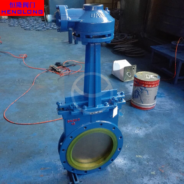 厂家批发 伞齿轮聚氨酯耐磨刀型闸阀 聚氨酯刀形闸阀 聚氨酯刀阀