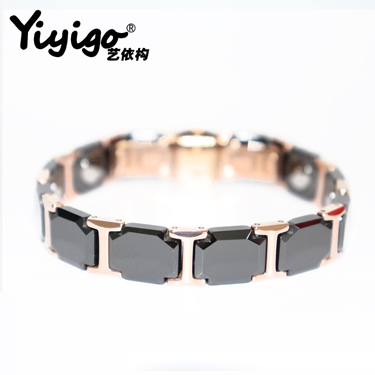 fashionable black bracelet stainless steel