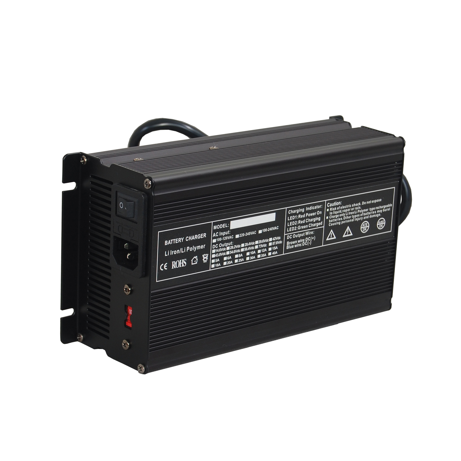 智能高频60V8A 48V10A 24V15A多功能电动设备锂电池充电器