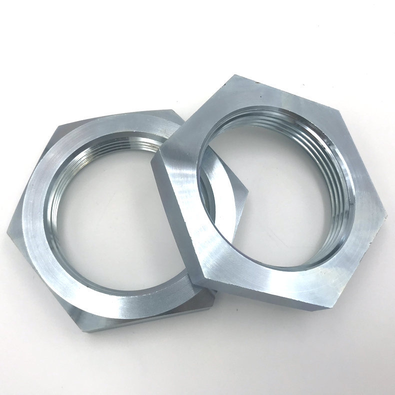 DIN431薄型管螺母G1/2螺纹直管螺纹扁螺帽单倒角薄型螺母圆螺母