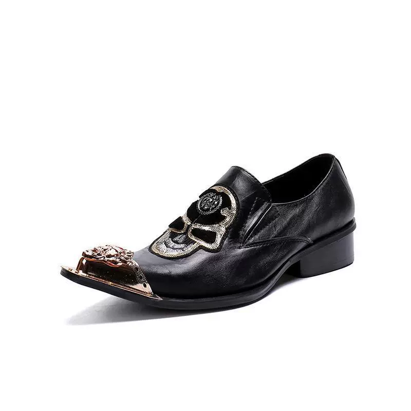 Летние дышащие деловые официальные туфли из воловьей кожи, мужские повседневные Модные Остроносые черные кожаные туфли в Корейском стиле, увеличивающие скрытый рост