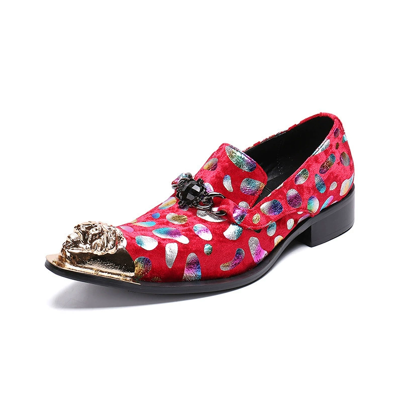 Внешняя торговля заостренным носком, европейские и американские мужские туфли из натуральной кожи с железным носком, модные парикмахерские, увеличивающие рост, индивидуальные мужские кожаные туфли в стиле ретро для ночного клуба