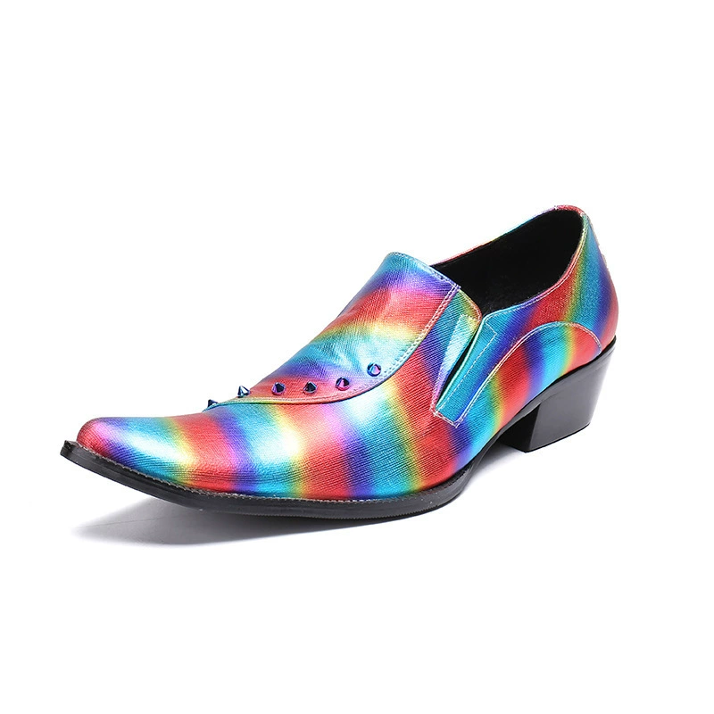 Совершенно Новая мужская кожаная обувь Повседневная Мужская обувь в Британскую полоску с острым носком Корейская модная обувь для стилиста волос Однослойная обувь с низким верхом