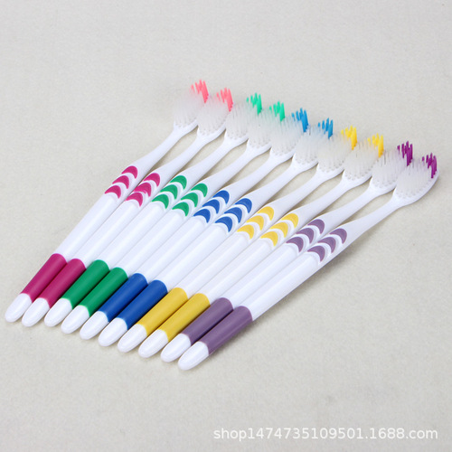 Little Moon 10-pack toothbrush family value pack Adult Magic Tip Fine Soft Bristle Toothbrush Wholesale Factory Direct Sales