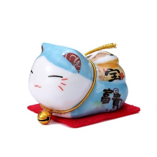 Dharma lucky cat decorative item, cultural and creative market display, boutique store small commodity foreign trade ceramic handicrafts