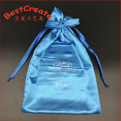 Manufactor customized Satin Drawstring bag Embroidery printing gift Jewelry bags Silk satin Eye mask Satin