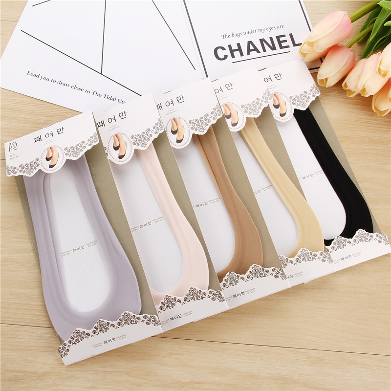 Seamless Ice Silk Cotton low sole non-slip silicone thin boat socks low mouth shoes socks one circle silicone invisible boat Socks