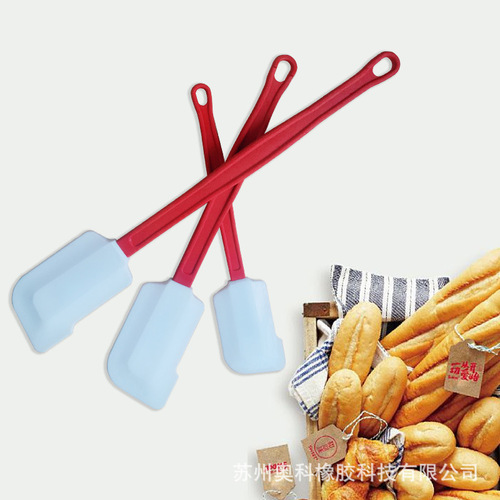 Three-piece set of enlarged and thickened silicone spatulas, baking tools, cream spatula, and silicone spatula all in one