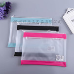 厂家生产PVC拉链袋磨砂袋精美化妆品收纳袋定制可印刷