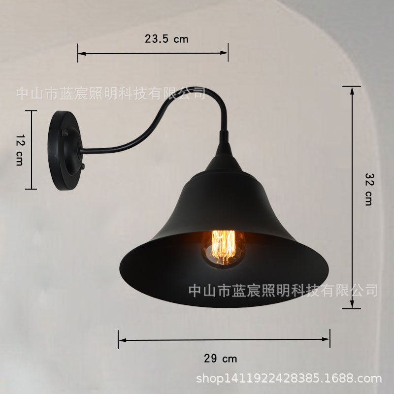 Estilo Europeo retro decorativo lámpara de pared pasillo lámpara corredor lámpara hierro estilo industrial espejo faro CAFÉ Tienda lámpara al por mayor