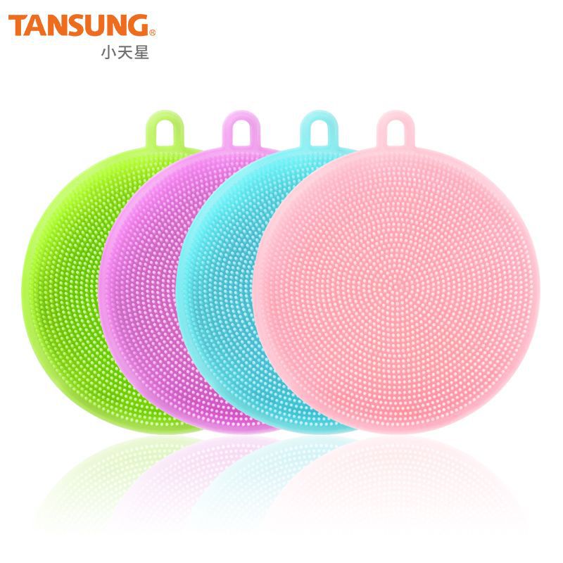 Silicone Brush Silicone Dishwashing Brush Round Dishwashing Decontamination Pot Bowl Cleaning Brush Cleaning Brush