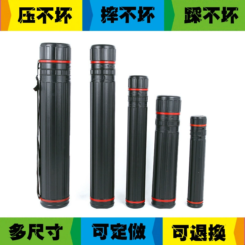 Пластиковая телескопическая бочка для рисования, бочка для сбора и хранения рисунков, бочка для хранения стеллажей, черная пластиковая бочка для рисования