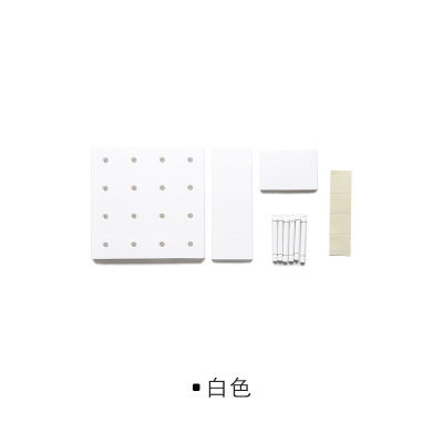 Plástico agujero tablero almacenamiento rack sala de estar cocina dormitorio organización partición pared colgante estante de almacenamiento de pared