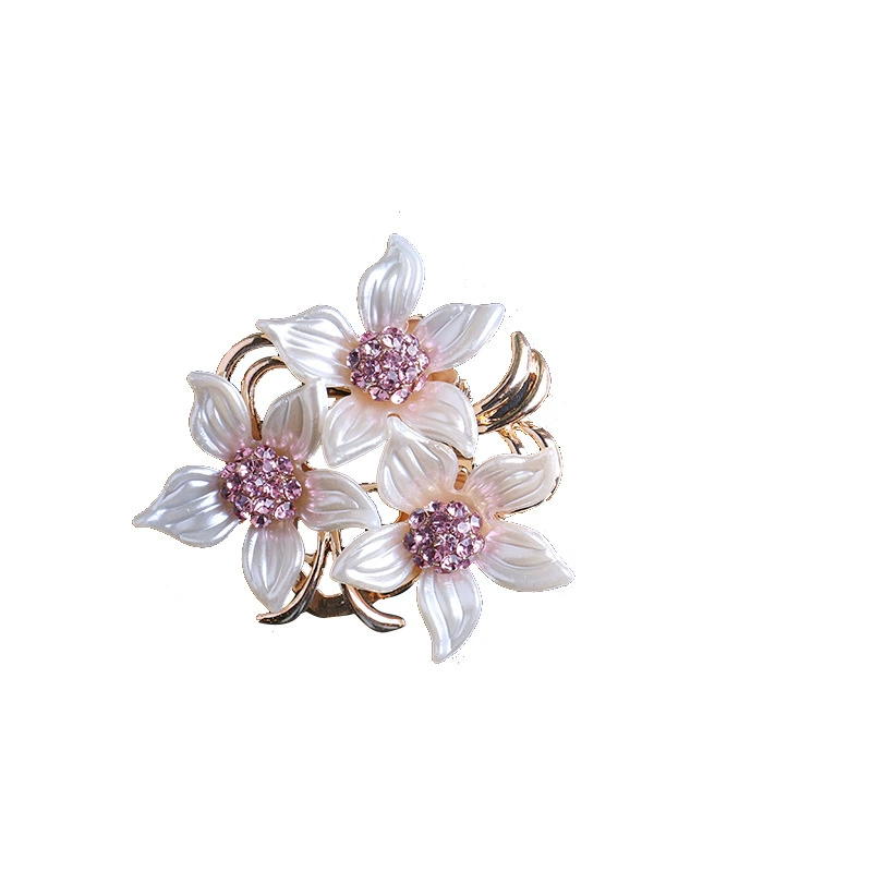 High-end metal brooch floral, pin, accessory, Korean style, flowered, (Physicals), wholesale