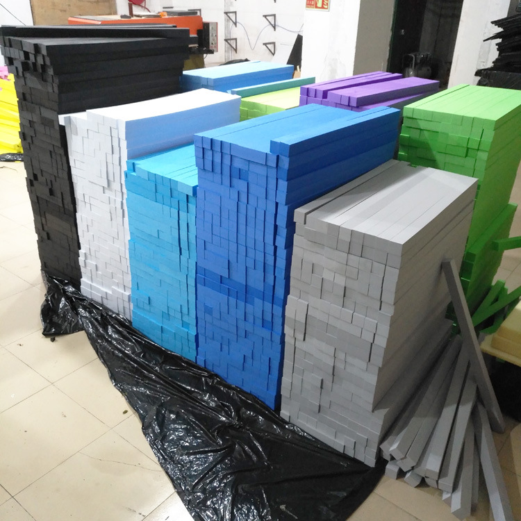 厂家批发高密度减震抗压防撞泡棉条游乐场防碰高弹海绵方条棉块