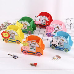 Creative office supplies Christmas gift pen holder car wooden photo frame pen pot craft gift small present wholesale