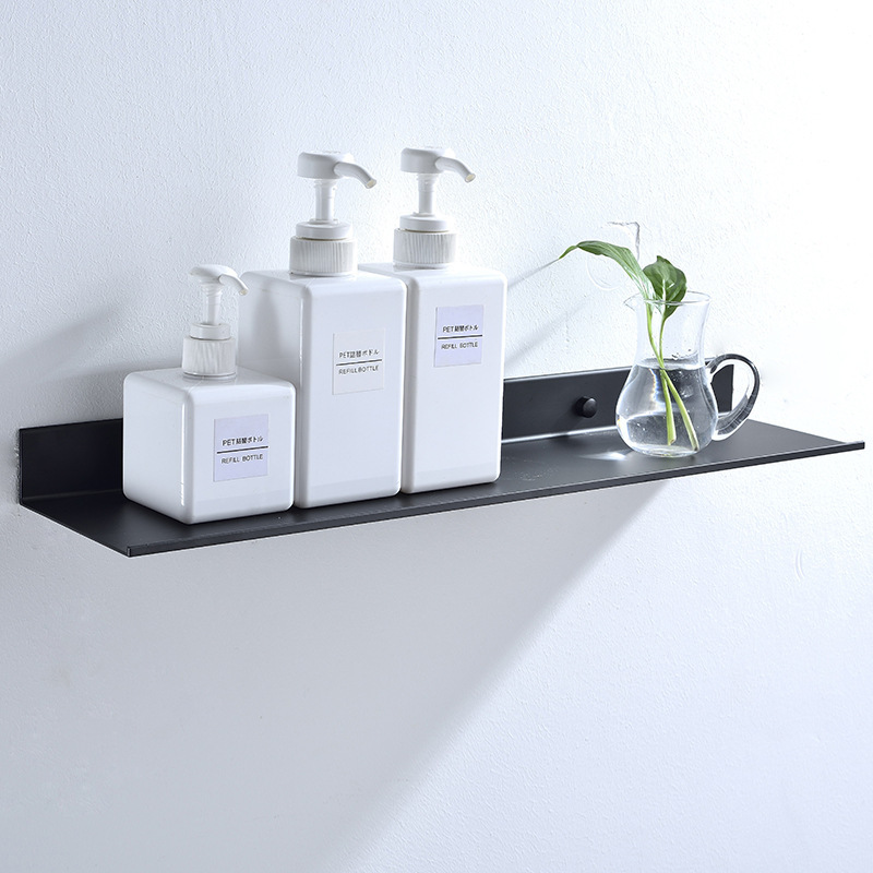 Black bathroom rectangular rack mirror front space aluminum matte bathroom storage rack 30/40/50/60cm