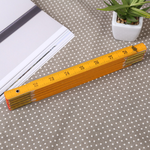 Wooden folding ruler folding ruler wooden ruler metric scale ruler drawing tool teaching supplies