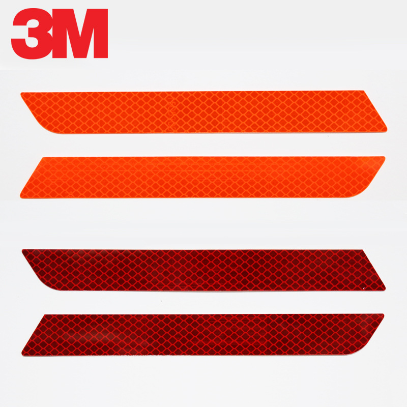 3m车贴后保险杠反光贴警示贴汽车尾部标识防追尾条警示反光条
