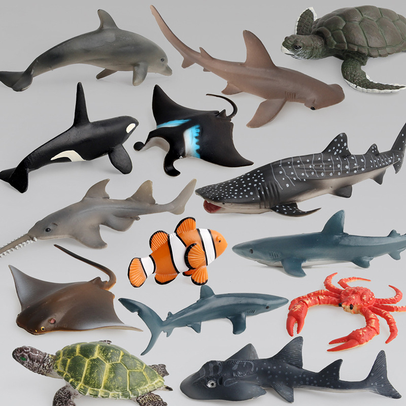 Juguete de Modelos de Animales Marinos 80 Modelos de Plástico para Niños