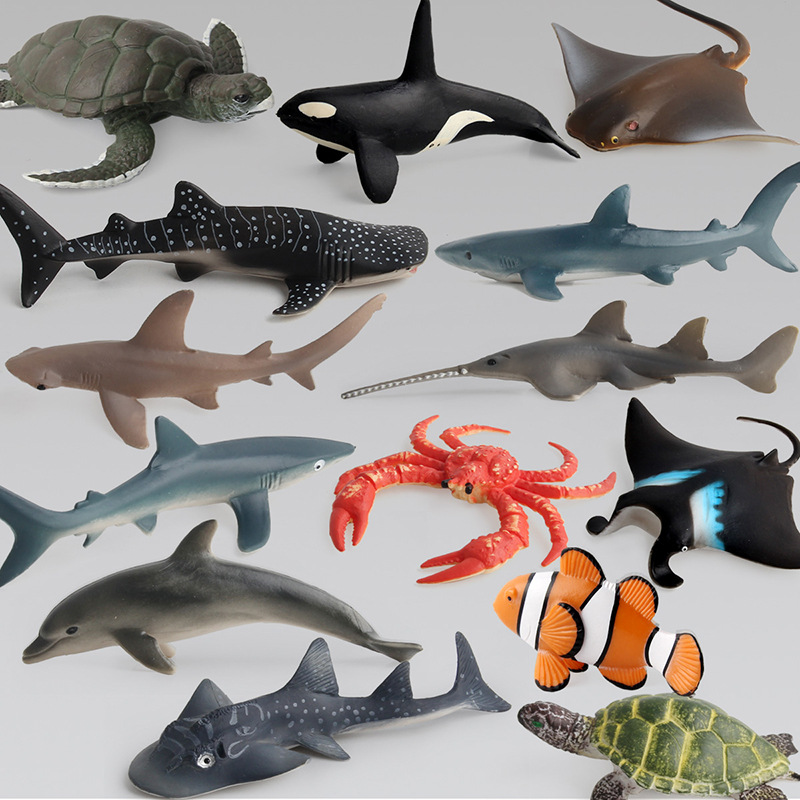 Juguete de Modelos de Animales Marinos 80 Modelos de Plástico para Niños