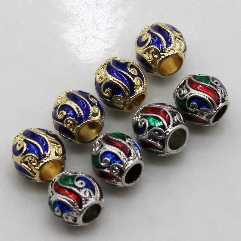 Factory Direct Sale of Golden Scenery Thai Blue Barrel Beads…