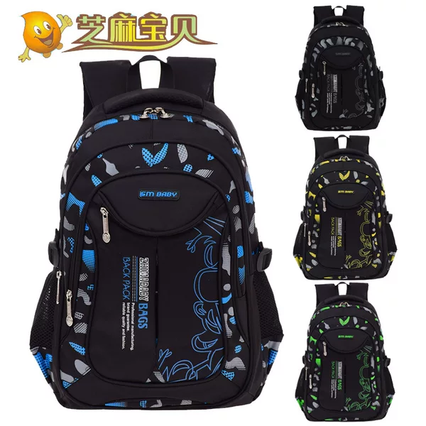 Sesame Baby Casual Large Capacity 3-6 Grade Men's Schoolbag Backpack Lightweight Wear-resistant Primary School Children's Schoolbag