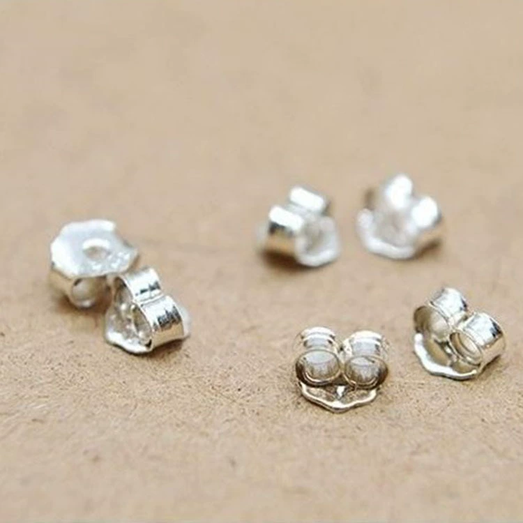 Стерлинговое серебро беруши 925 серебряная серьга шпилька задняя пробка Женские аксессуары бабочка тремелла пробка стерлингового серебра беруши ювелирные изделия оптом