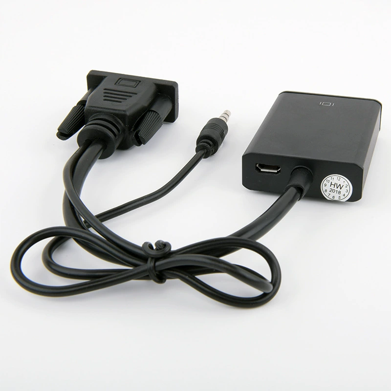 VGA в HDMI конвертер с кабелем аудио, подключение VGA к HDMI для ноутбука и дисплея