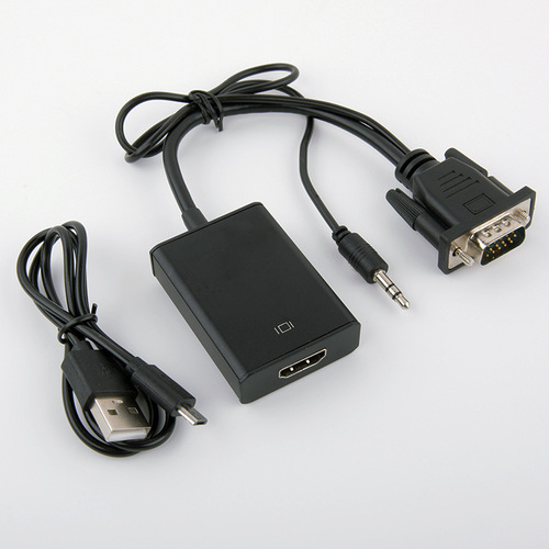 Cross-border vga to hdmi converter with audio cable vga to hdmi laptop computer connected to monitor