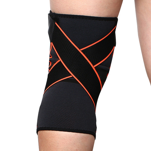 Shock-absorbing anti-slip spring pressurized warm knee pads Basketball sports equipment protective gear/pressurized belt silicone knee pads wholesale