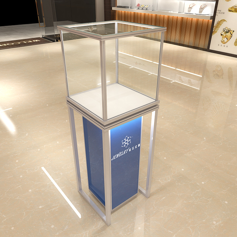 新款高档精品展示柜珠宝柜台玻璃样品陈列柜红酒柜子铝合金展柜