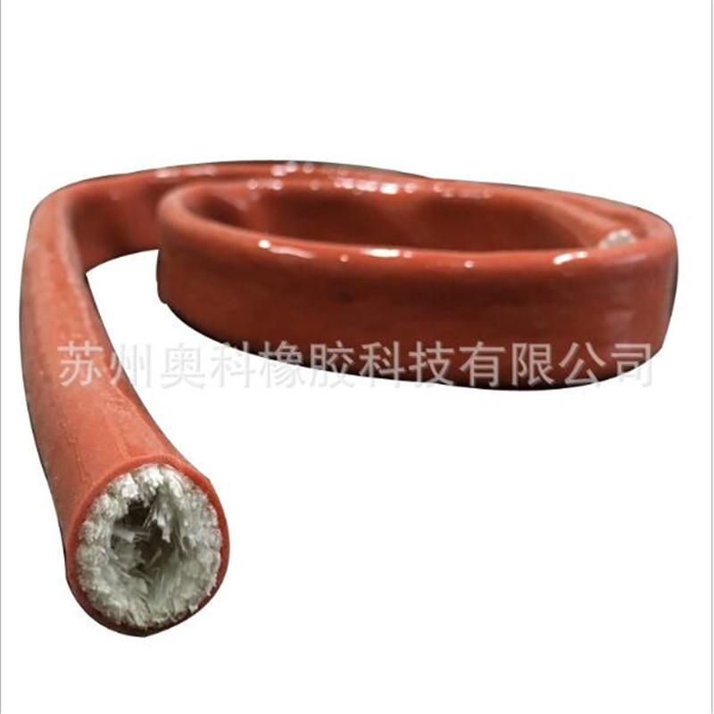 耐温硅胶玻纤套管 防火管隔热保温软油管 套筒式防火阻燃管