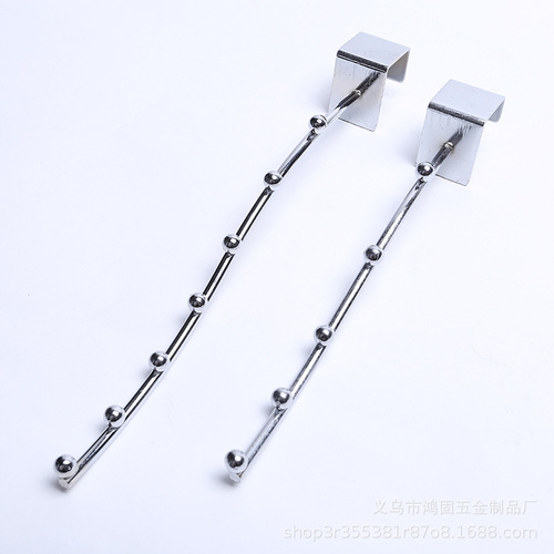Anti-theft window seamless storage square tube with bead hooks underwear clothing hooks wall window stall shelf clothes hooks