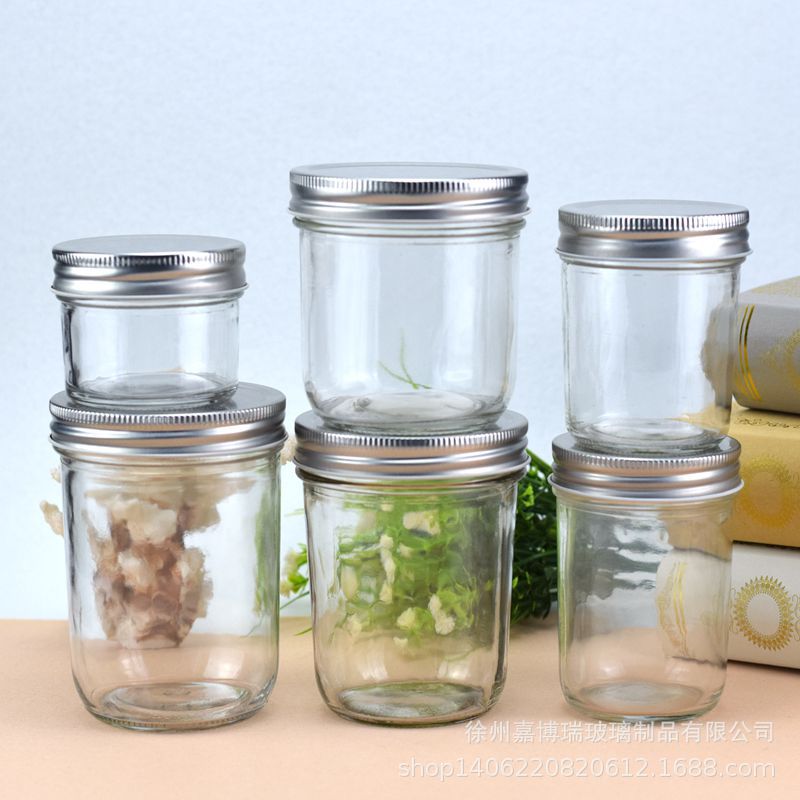厂家供应鱼子酱瓶100ml果酱瓶玻璃瓶300ml带盖密封500ml蜂蜜瓶