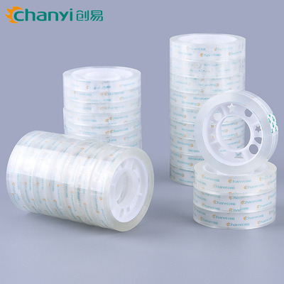 Chong Yi Manufactor Direct selling to work in an office Supplies student Stationery trumpet Transparent tape 12mm Sealed plastic wholesale CY1291