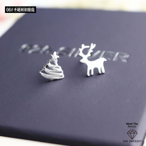 合集4s925纯银针耳钉女一周耳钉气质韩版个性创意小耳饰品地摊货